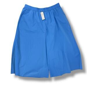 Eileen Fisher Washed Organic Cotton Poplin Skirt Pants Womens Sz XL Calypso Blue